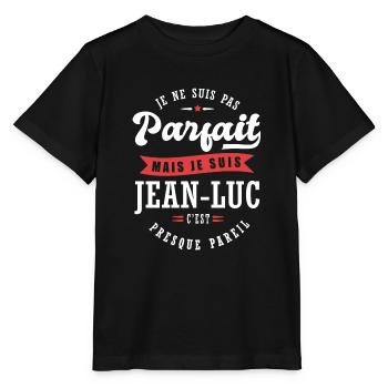 Jean luc Parfait Cadeau prenom Jean luc - T-shirt bio MINI CREATOR Stanley/Stella Enfant - noir - Devant - Mikhail (115cm)