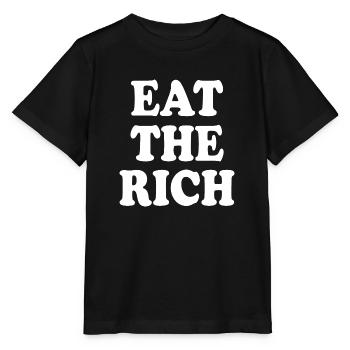 Eat the rich - T-shirt bio MINI CREATOR Stanley/Stella Enfant - noir - Devant - Mikhail (115cm)