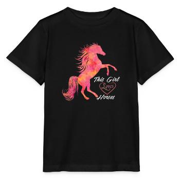 shirt de cheval pour les filles femmes belle Proverbe - T-shirt bio MINI CREATOR Stanley/Stella Enfant - noir - Devant - Mikhail (115cm)