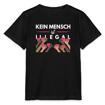 Kein Mensch Ist illegal - Stanley/Stella Kinder T-Shirt MINI CREATOR  - Schwarz - Vorne - Mikhail (115cm)
