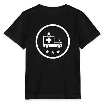 Krankenwagen Ambulance - Stanley/Stella Kinder T-Shirt MINI CREATOR  - Schwarz - Vorne - Mikhail (115cm)