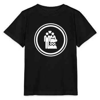 Couple wedding bridal couple - Stanley/Stella MINI CREATOR Kids’ T-Shirt - black - Front - Mikhail (115cm)