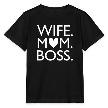 wife mom - Stanley/Stella MINI CREATOR Kids’ T-Shirt - black - Front - Mikhail (115cm)
