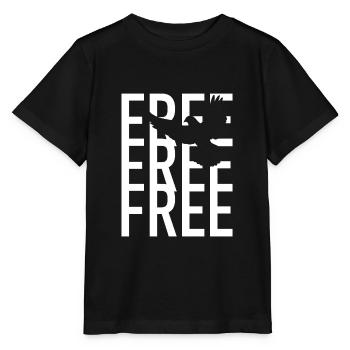 Free Freedom Free - Stanley/Stella MINI CREATOR Kids’ T-Shirt - black - Front - Mikhail (115cm)