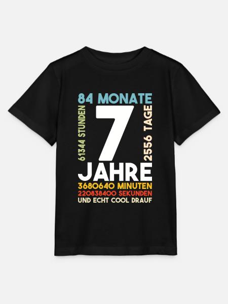 7 Jahre Geburtstag Kind Cool drauf - Stanley/Stella Kinder T-Shirt MINI CREATOR - Schwarz