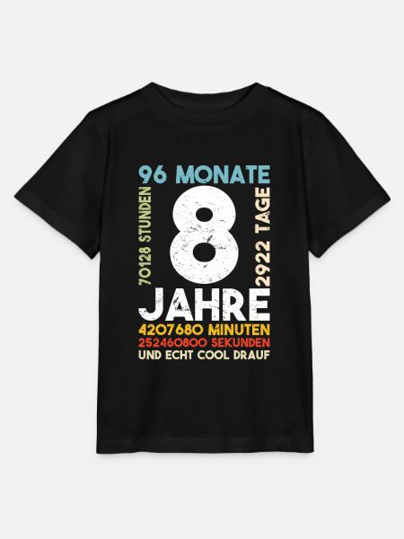 8. Geburtstag Geschenk Kinder 8 Jahre Cool drauf - Stanley/Stella Kinder T-Shirt MINI CREATOR  - Schwarz