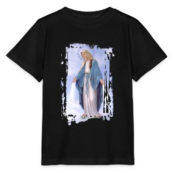 Holly Mary Maria Madonna Mariana Vierge Marie - T-shirt bio MINI CREATOR Stanley/Stella Enfant - noir - Devant - Mikhail (115cm)