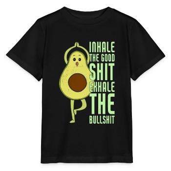 Atme die gute Scheiße ein, atme den Schwachsinn - Stanley/Stella Kinder T-Shirt MINI CREATOR  - Schwarz - Vorne - Mikhail (115cm)