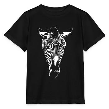 Zebra Zebrastreifen | Schwarz Weiß Gestreift - Stanley/Stella Kinder T-Shirt MINI CREATOR  - Schwarz - Vorne - Mikhail (115cm)