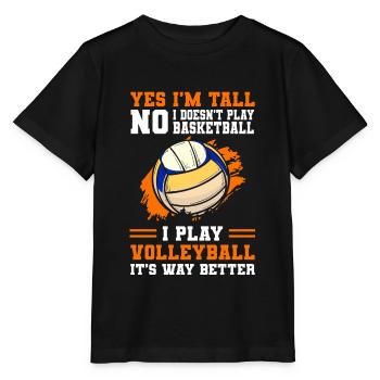 Joueur sportif BeachBall Team - T-shirt bio MINI CREATOR Stanley/Stella Enfant - noir - Devant - Mikhail (115cm)