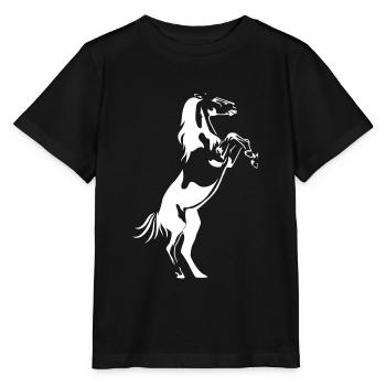 ÉTALON CHEVAUX MARES JUMENTS ÉTALONS MOTIF - T-shirt bio MINI CREATOR Stanley/Stella Enfant - noir - Devant - Mikhail (115cm)