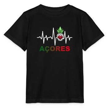 Acores Azoren Azores Portugal Inselgruppe Ananas - Stanley/Stella Kinder T-Shirt MINI CREATOR  - Schwarz - Vorne - Mikhail (115cm)
