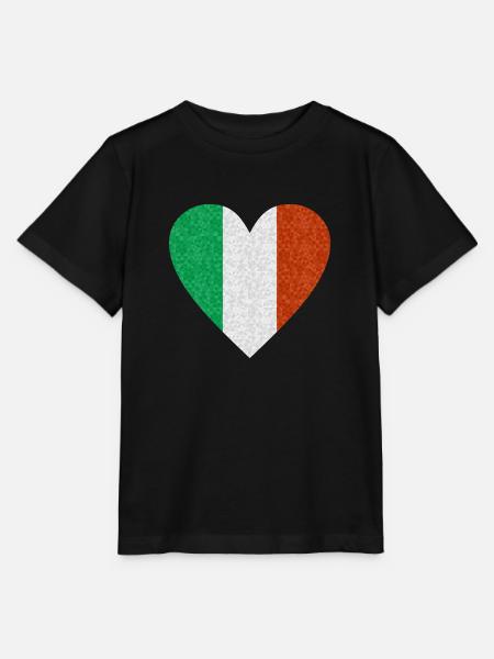 Italie Drapeau Coeur Polygone Drapeau italien Rome - T-shirt bio MINI CREATOR Stanley/Stella Enfant - noir