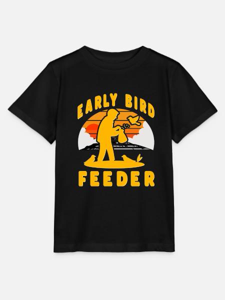 Frühaufsteher-Futterhäuschen - Stanley/Stella Kinder T-Shirt MINI CREATOR - Schwarz