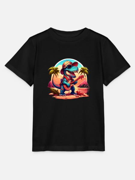 Funky T-Rex - T-shirt bio MINI CREATOR Stanley/Stella Enfant - noir