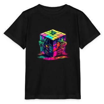 cube - Stanley/Stella Kinder T-Shirt MINI CREATOR  - Schwarz - Vorne - Mikhail (115cm)