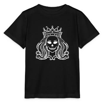 queen skull - Stanley/Stella Kinder T-Shirt MINI CREATOR  - Schwarz - Vorne - Mikhail (115cm)