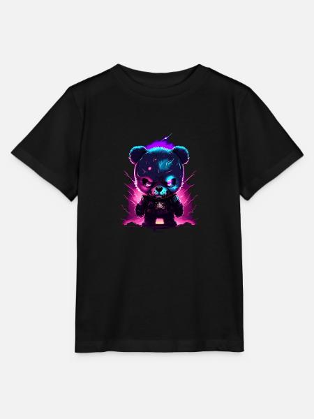angry teddybear - Stanley/Stella Kinder T-Shirt MINI CREATOR  - Schwarz