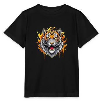tiger - Stanley/Stella MINI CREATOR Kids’ T-Shirt - black - Front - Mikhail (115cm)
