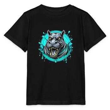 Hippo - Stanley/Stella MINI CREATOR Kids’ T-Shirt - black - Front - Mikhail (115cm)