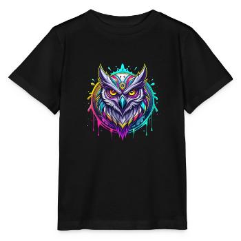 Hibou - T-shirt bio MINI CREATOR Stanley/Stella Enfant - noir - Devant - Mikhail (115cm)