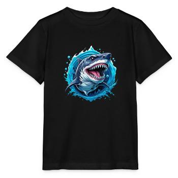 shark - Stanley/Stella MINI CREATOR Kids’ T-Shirt - black - Front - Mikhail (115cm)