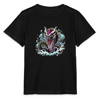 chinese dragon - Stanley/Stella Kinder T-Shirt MINI CREATOR  - Schwarz - Vorne - Mikhail (115cm)
