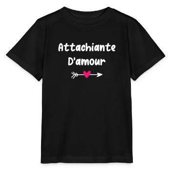 Attachiante d'amour - T-shirt bio MINI CREATOR Stanley/Stella Enfant - noir - Devant - Mikhail (115cm)