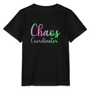 Chaos Coordinator Manager Boss Boss Mom Dad Office - Stanley/Stella MINI CREATOR Kids’ T-Shirt - black - Front - Mikhail (115cm)