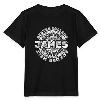 Geschenk für James - Stanley/Stella Kinder T-Shirt MINI CREATOR  - Schwarz - Vorne - Mikhail (115cm)