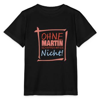 Vorname Martin - Stanley/Stella Kinder T-Shirt MINI CREATOR  - Schwarz - Vorne - Mikhail (115cm)