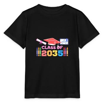 Klasse von 2035 Erster Schultag wächst mit mir - Stanley/Stella Kinder T-Shirt MINI CREATOR  - Schwarz - Vorne - Mikhail (115cm)