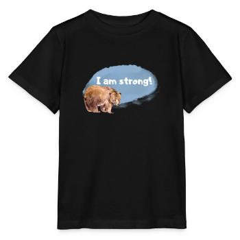 Bär Affirmation für Kinder und Tierliebhaber - Stanley/Stella Kinder T-Shirt MINI CREATOR  - Schwarz - Vorne - Mikhail (115cm)