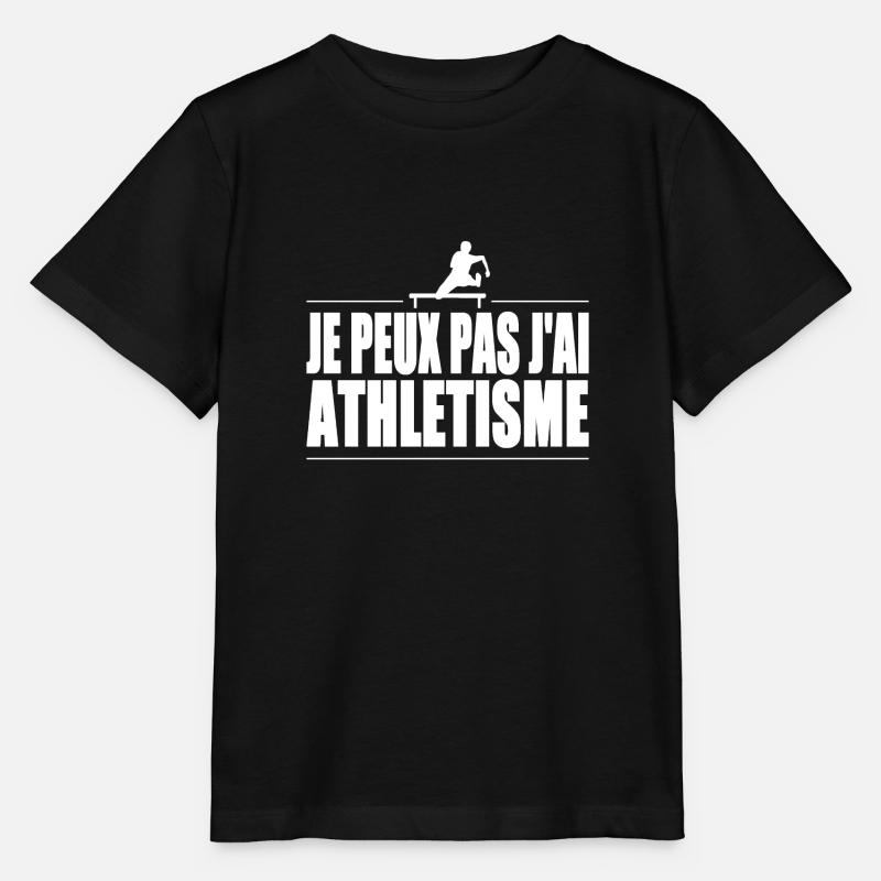 Je peux pas j'ai athletisme - T-shirt bio MINI CREATOR Stanley/Stella Enfant - noir