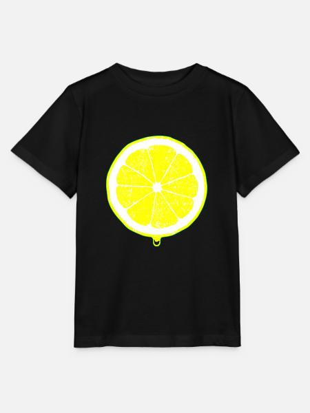 Zitrone mit Tropfen - Stanley/Stella Kinder T-Shirt MINI CREATOR - Schwarz