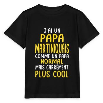 J'ai un papa Martiniquais plus cool - T-shirt bio MINI CREATOR Stanley/Stella Enfant - noir - Devant - Mikhail (115cm)