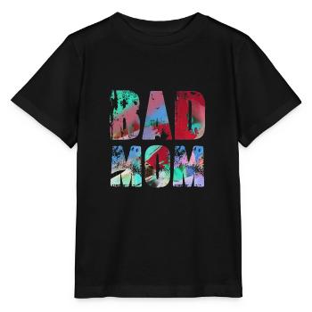 bad mom,mom,graffiti,schwarz,typo,schrift,bunt - Stanley/Stella Kinder T-Shirt MINI CREATOR  - Schwarz - Vorne - Mikhail (115cm)