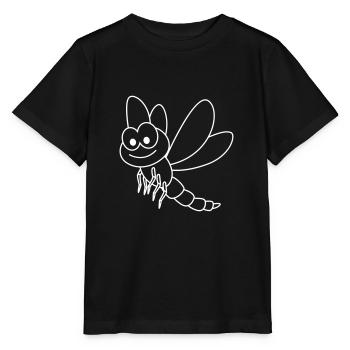 Drachenfliege libelle - Stanley/Stella Kinder T-Shirt MINI CREATOR  - Schwarz - Vorne - Mikhail (115cm)