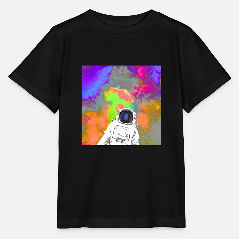 Astronaute devant une supernova spatiale - T-shirt bio MINI CREATOR Stanley/Stella Enfant - noir