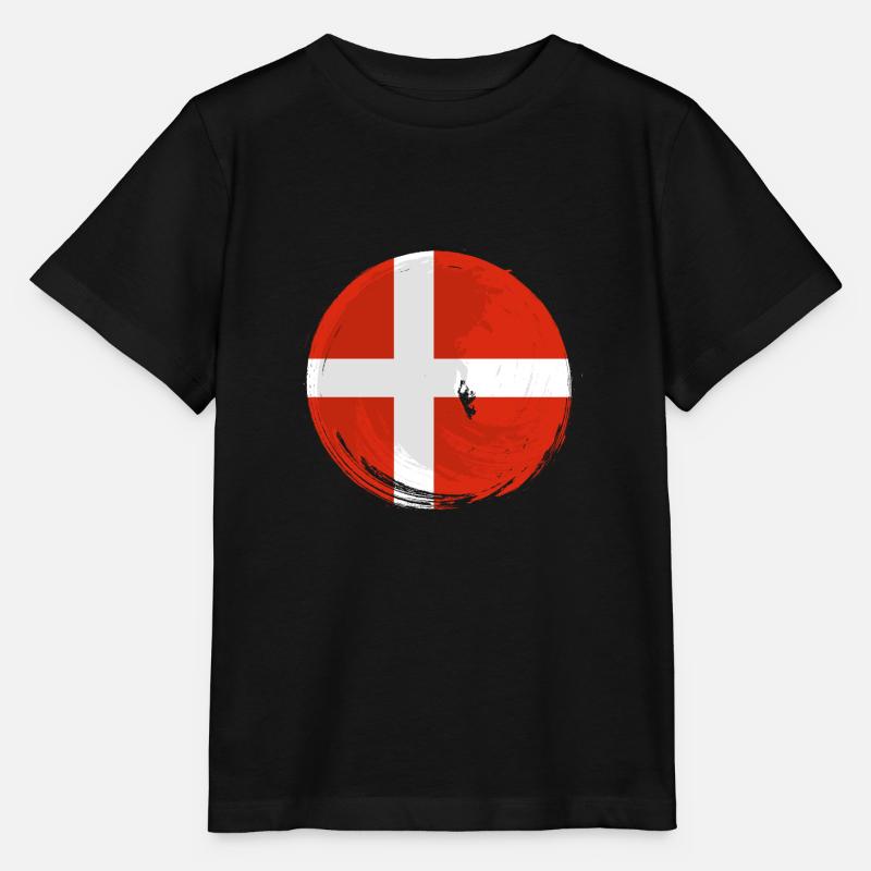 Danemark Drapeau Scandinavie Drapeau danois Voyage - T-shirt bio MINI CREATOR Stanley/Stella Enfant - noir