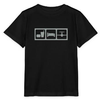 manger-dormir-glisse - T-shirt bio MINI CREATOR Stanley/Stella Enfant - noir - Devant - Mikhail (115cm)