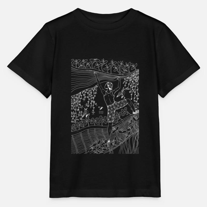 Connecté - grimpeur - T-shirt bio MINI CREATOR Stanley/Stella Enfant - noir