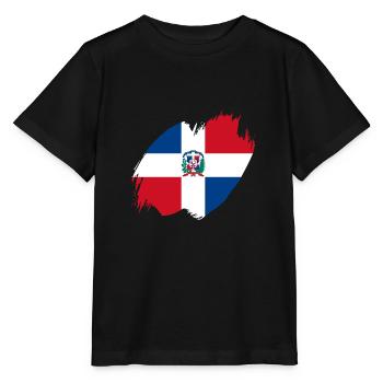 République dominicaine Drapeau Dom Rep Flag Trip - T-shirt bio MINI CREATOR Stanley/Stella Enfant - noir - Devant - Mikhail (115cm)