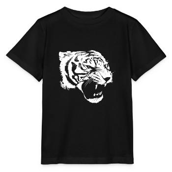 Tiger furious - Stanley/Stella MINI CREATOR Kids’ T-Shirt - black - Front - Mikhail (115cm)