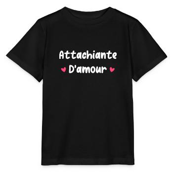 attachiante d'amour - T-shirt bio MINI CREATOR Stanley/Stella Enfant - noir - Devant - Mikhail (115cm)