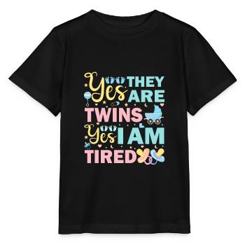 Funny Twin Parents Twin Mother Father Matching - Stanley/Stella Kinder T-Shirt MINI CREATOR  - Schwarz - Vorne - Mikhail (115cm)