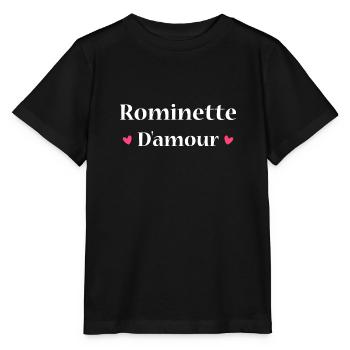 rominette d'amour - T-shirt bio MINI CREATOR Stanley/Stella Enfant - noir - Devant - Mikhail (115cm)