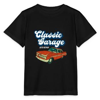 Retro Graphic Car Lover Car Mechanic Vehicle Techn - Stanley/Stella Kinder T-Shirt MINI CREATOR  - Schwarz - Vorne - Mikhail (115cm)