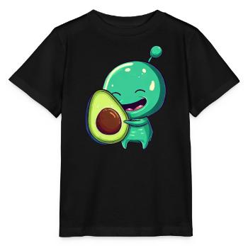 Green Alien Avocado: Fusion exotique - T-shirt bio MINI CREATOR Stanley/Stella Enfant - noir - Devant - Mikhail (115cm)