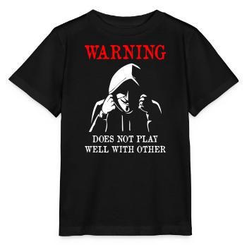Does Not Play Well With Other Anonymous - Stanley/Stella Kinder T-Shirt MINI CREATOR  - Schwarz - Vorne - Mikhail (115cm)